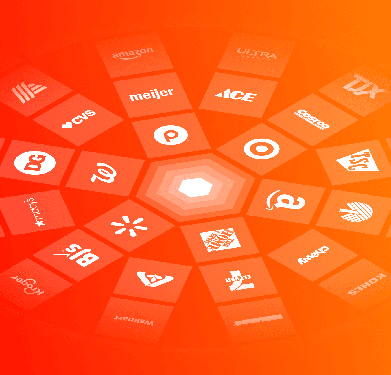 Mosaic adaptive partner network visualization