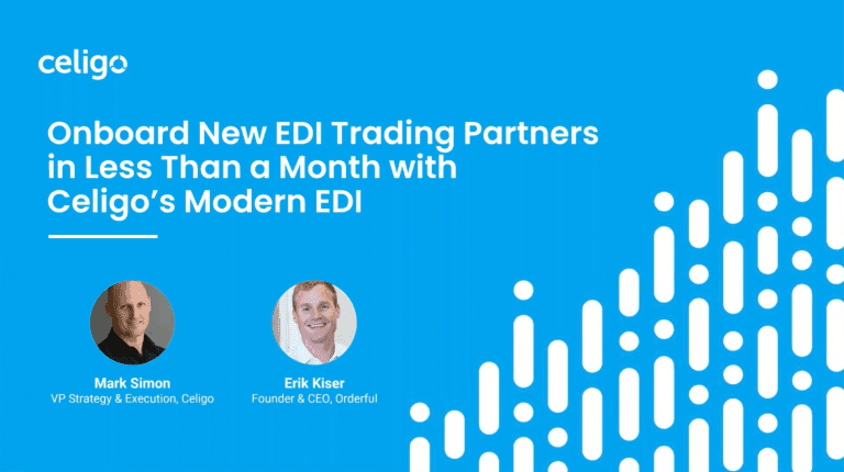 Onboard new EDI trading partners in less than a month with Celigo’s Modern EDI